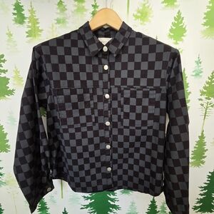 HYFVE Black Checkered Light Shirt Jacket